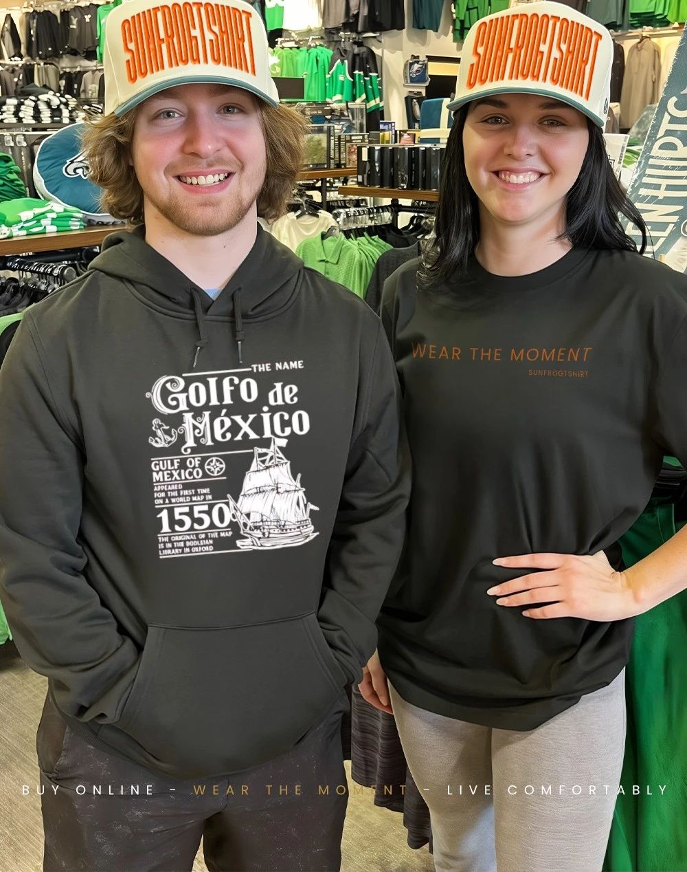 Golfo de México 1550 Historical Nautical Map shirt