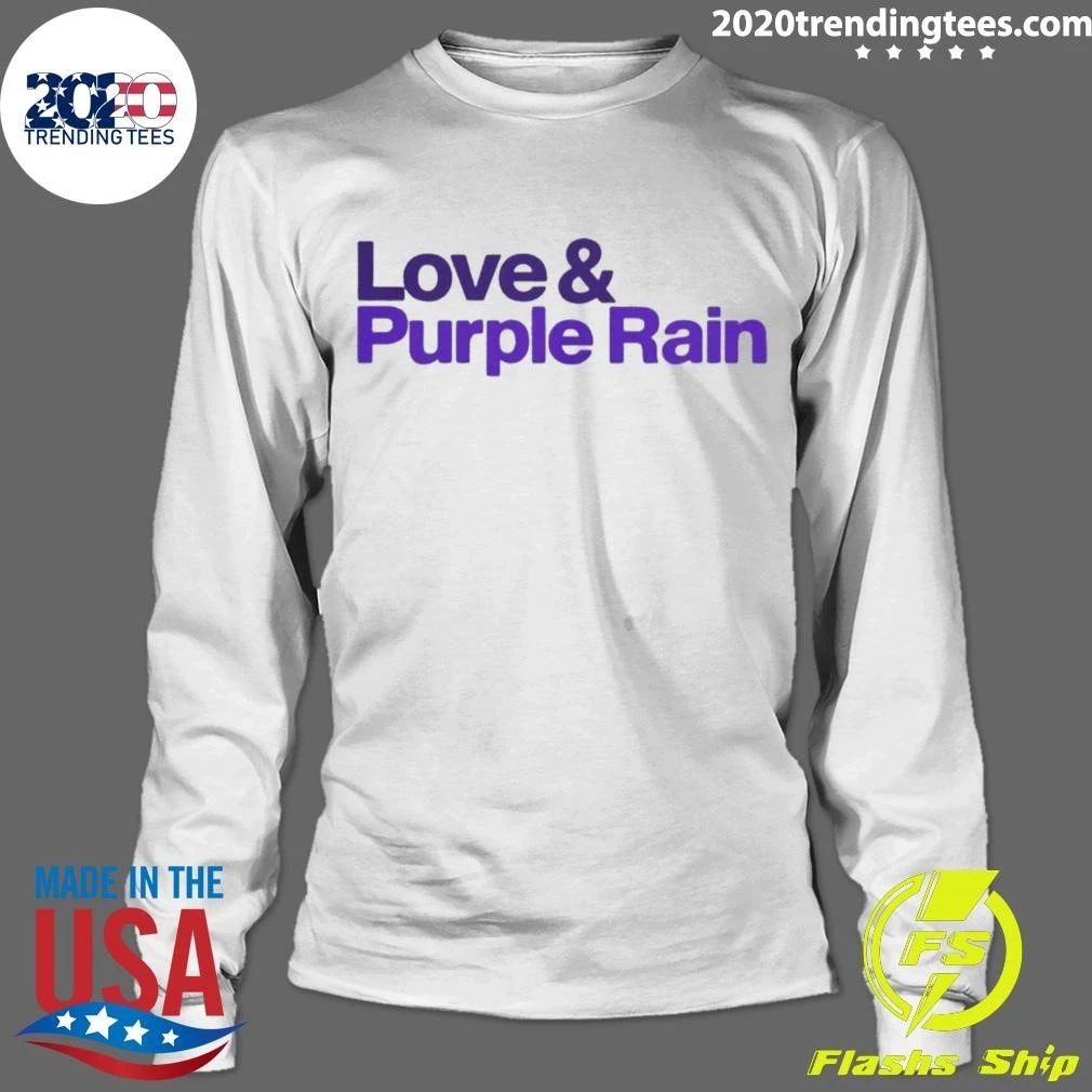 Minnesota Vikings Peace Love Purple Rain Shirt