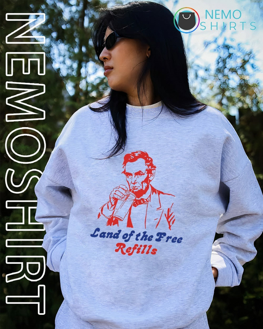 Land of the free refills Abraham Lincoln shirt