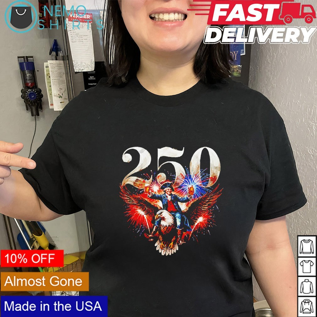 America 250 Holidayoftheweek Ben Franklin & Bald Eagle American Flag shirt