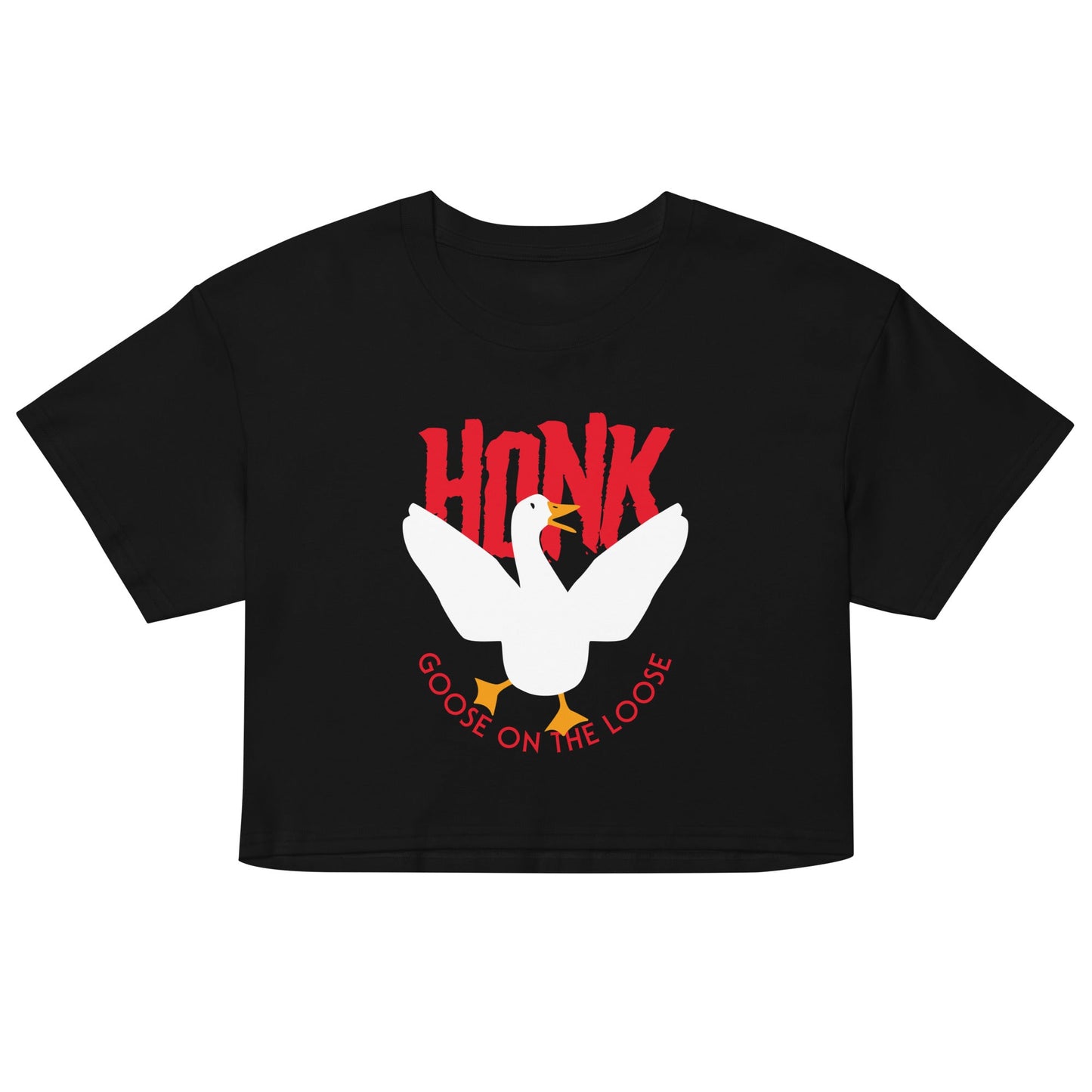 Honk Goose On The Loose Women's Crop Tee
