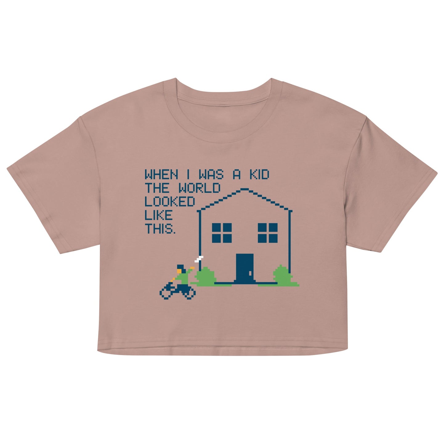 When I Was A Kid The World Women's Crop Tee