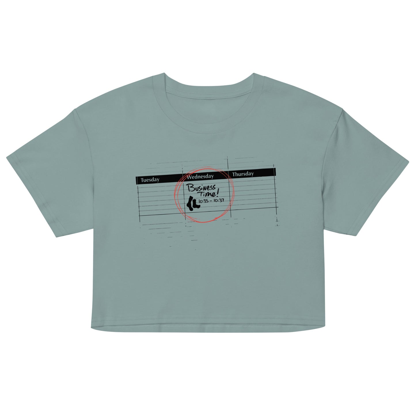 It's Business Time Women's Crop Tee