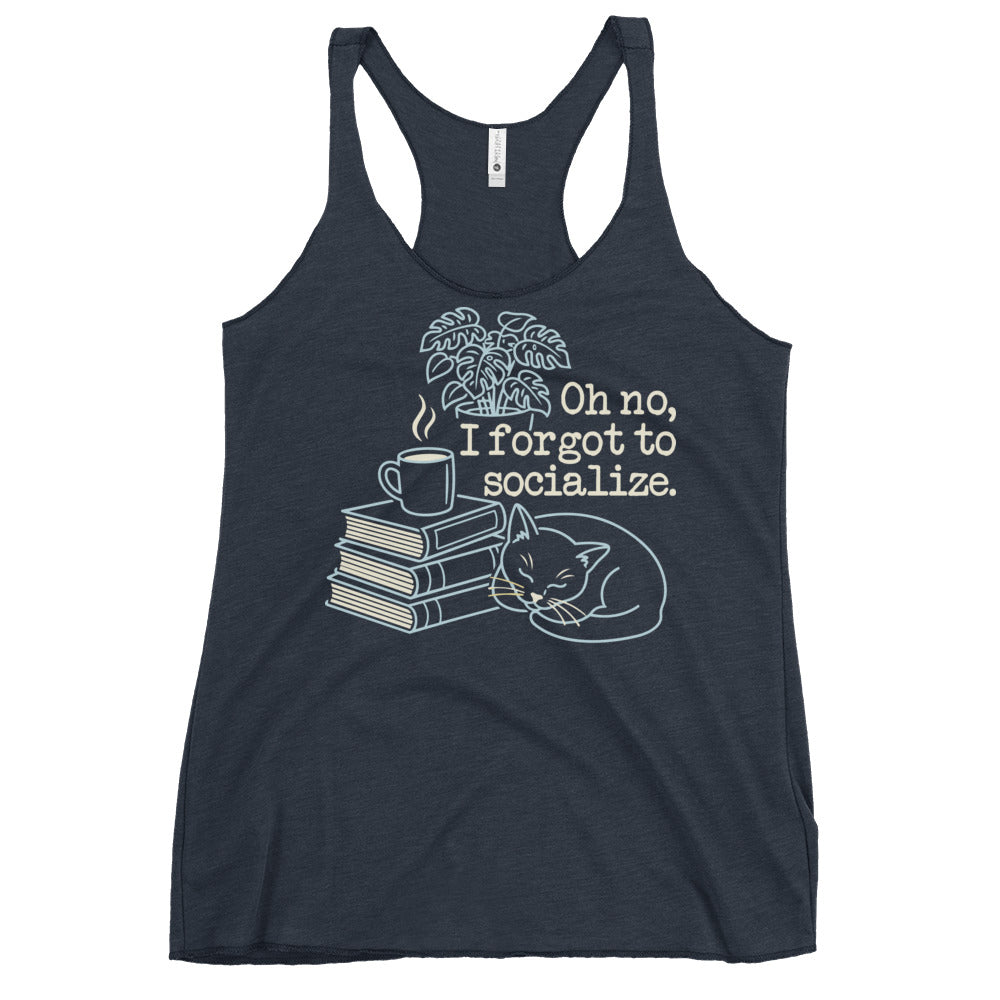 Oh No, I Forgot To Socialize Women's Racerback Tank