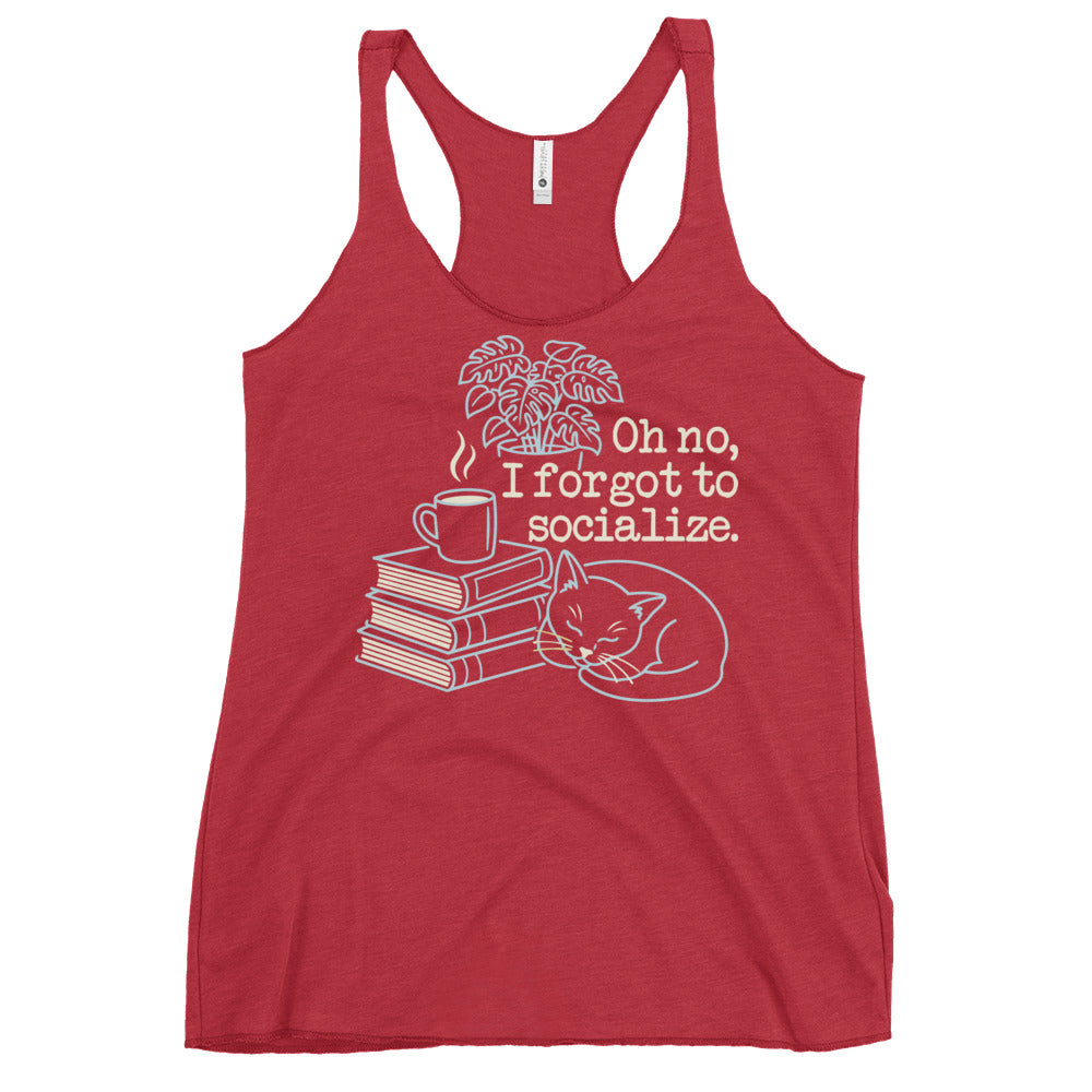 Oh No, I Forgot To Socialize Women's Racerback Tank