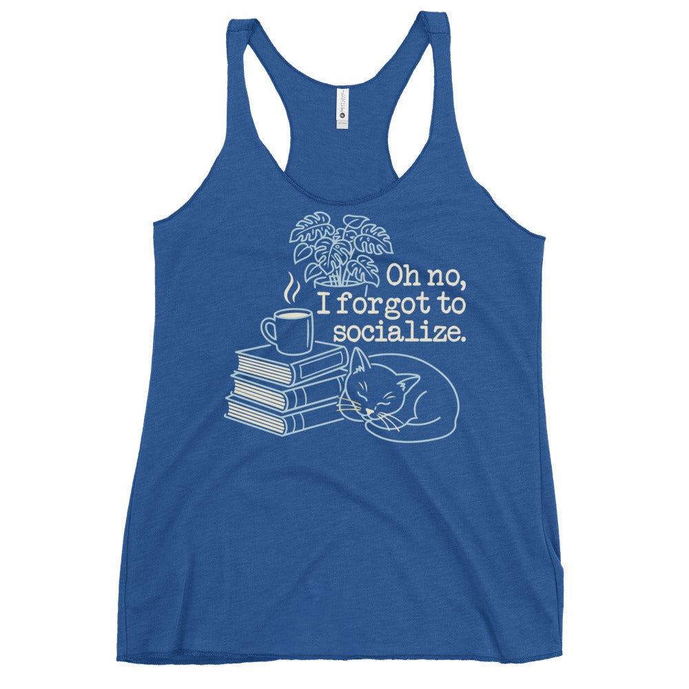 Oh No, I Forgot To Socialize Women's Racerback Tank