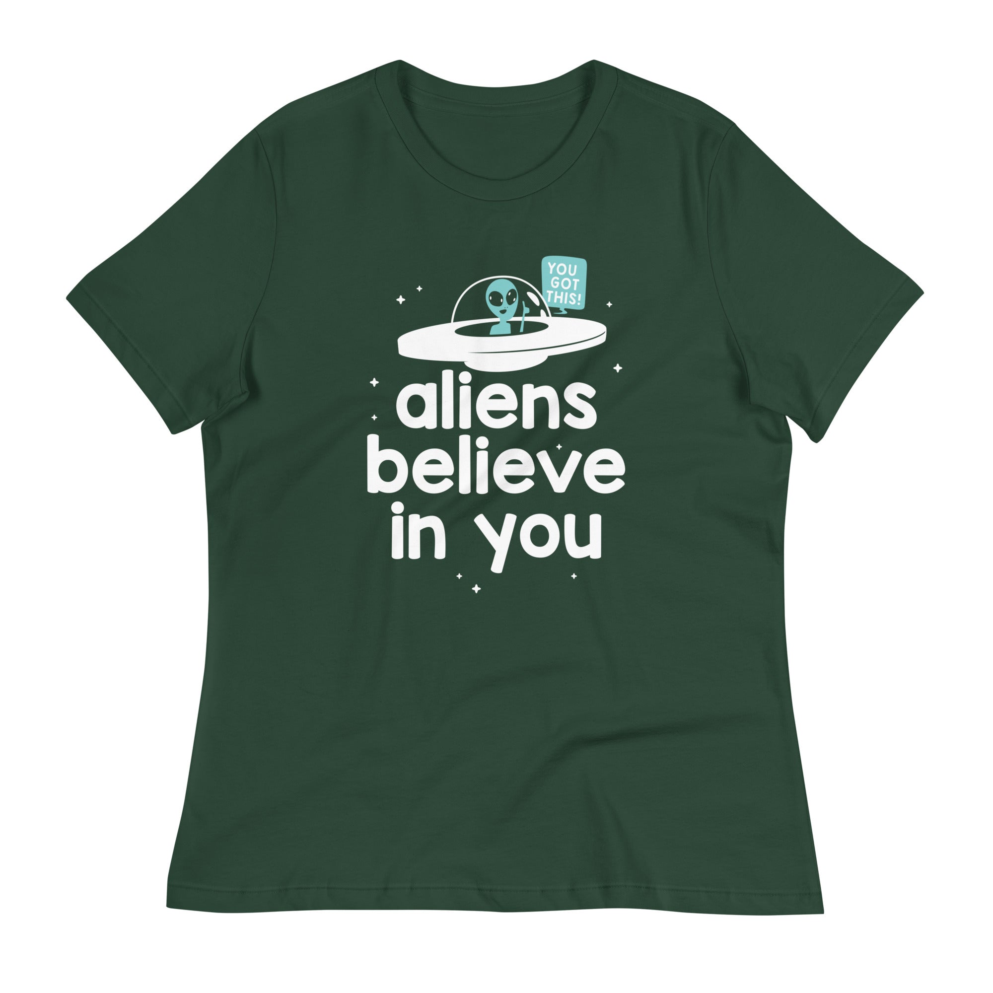 Aliens Believe In You Women's Signature Tee
