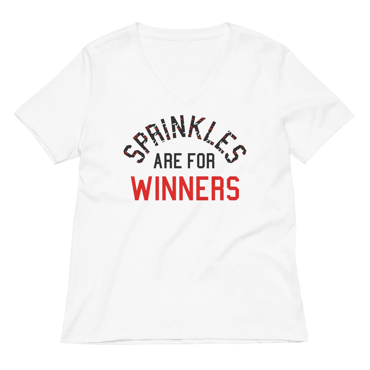 Sprinkles Are For Winners Women's V-Neck Tee