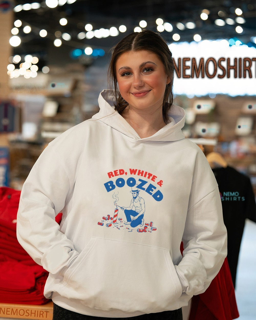 Abraham Lincoln red white and boozed shirt